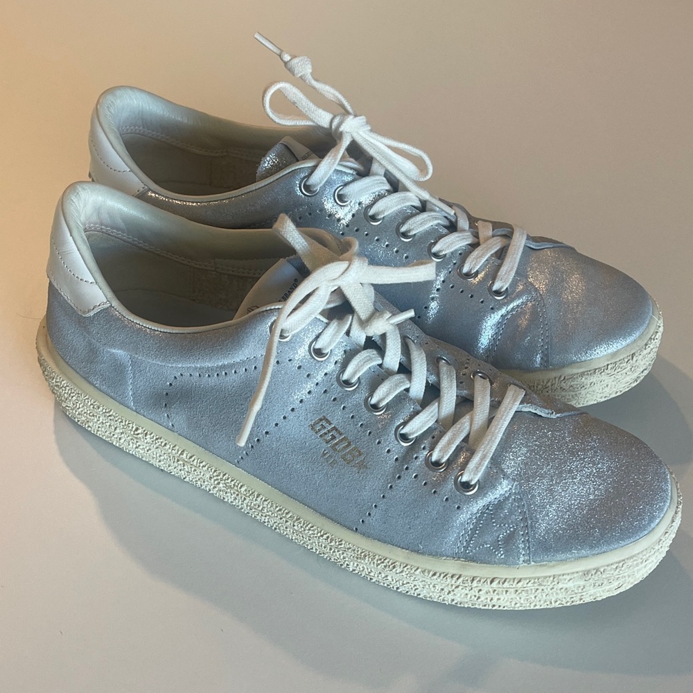 Golden Goose Unique Silver Women's Tennis Sneakers